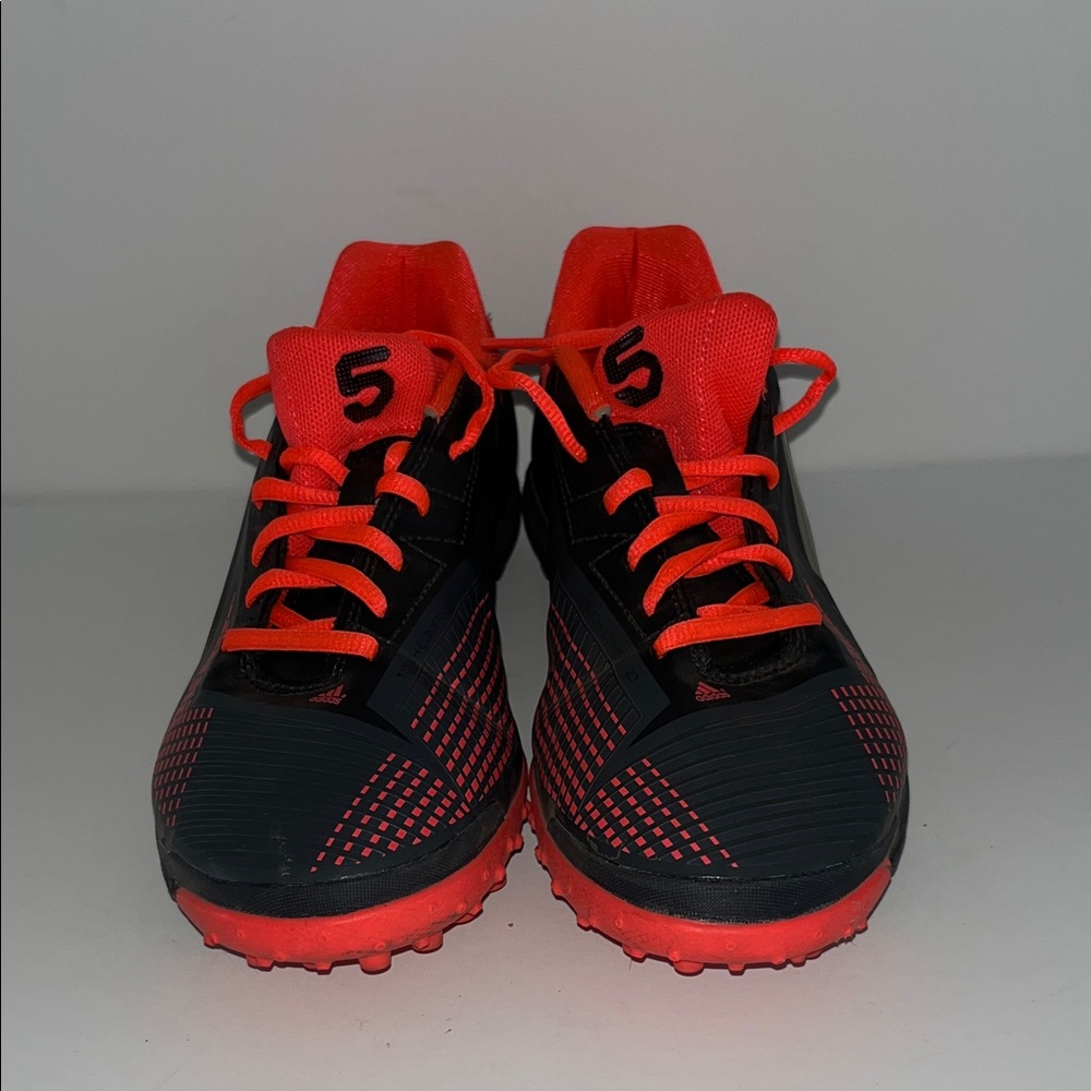Adidas Black and Red Sneakers with Breathable Mesh